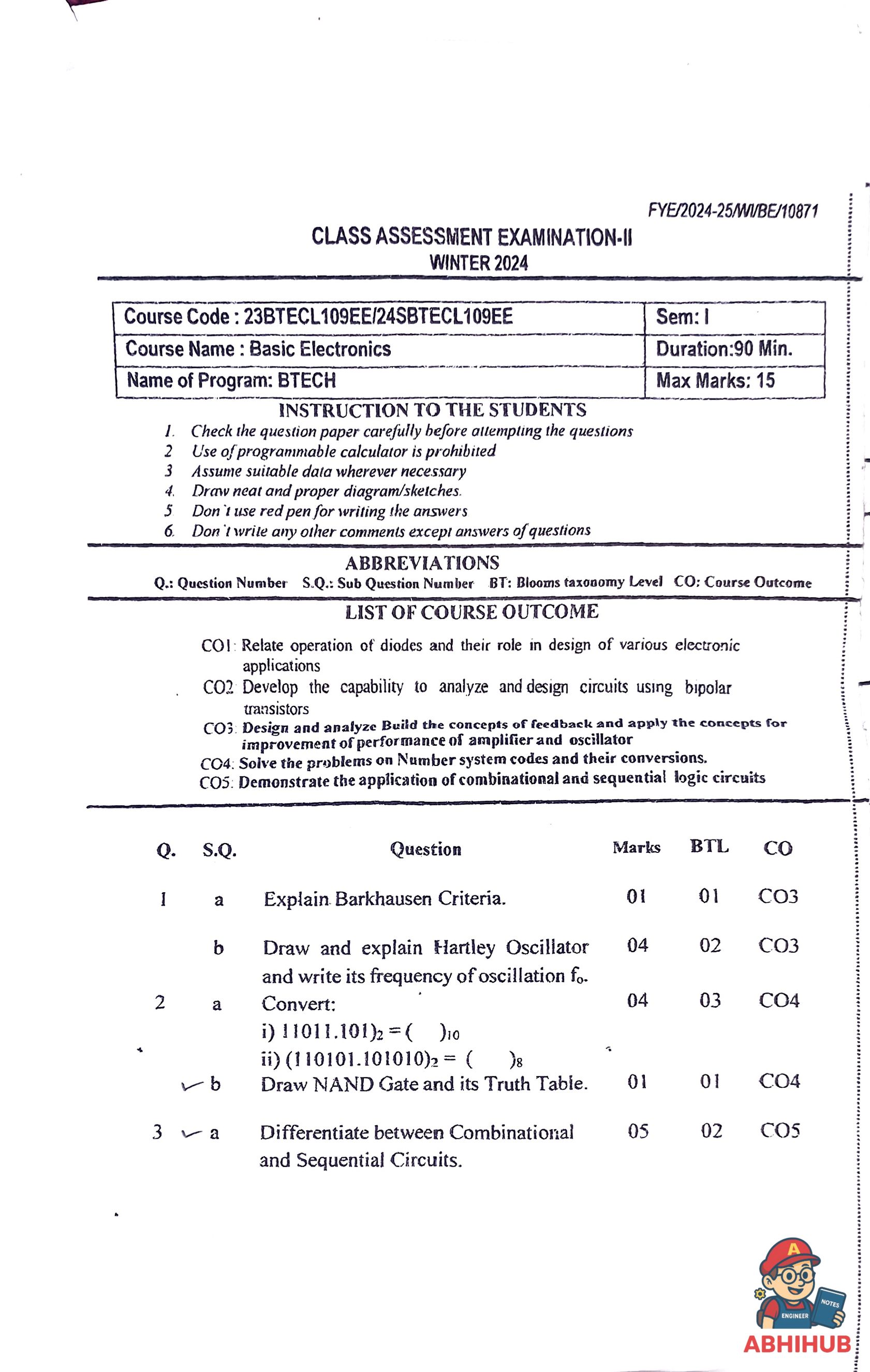 BE_CAE2 - Basic Electronics Notes for G H Raisoni College of Engineering