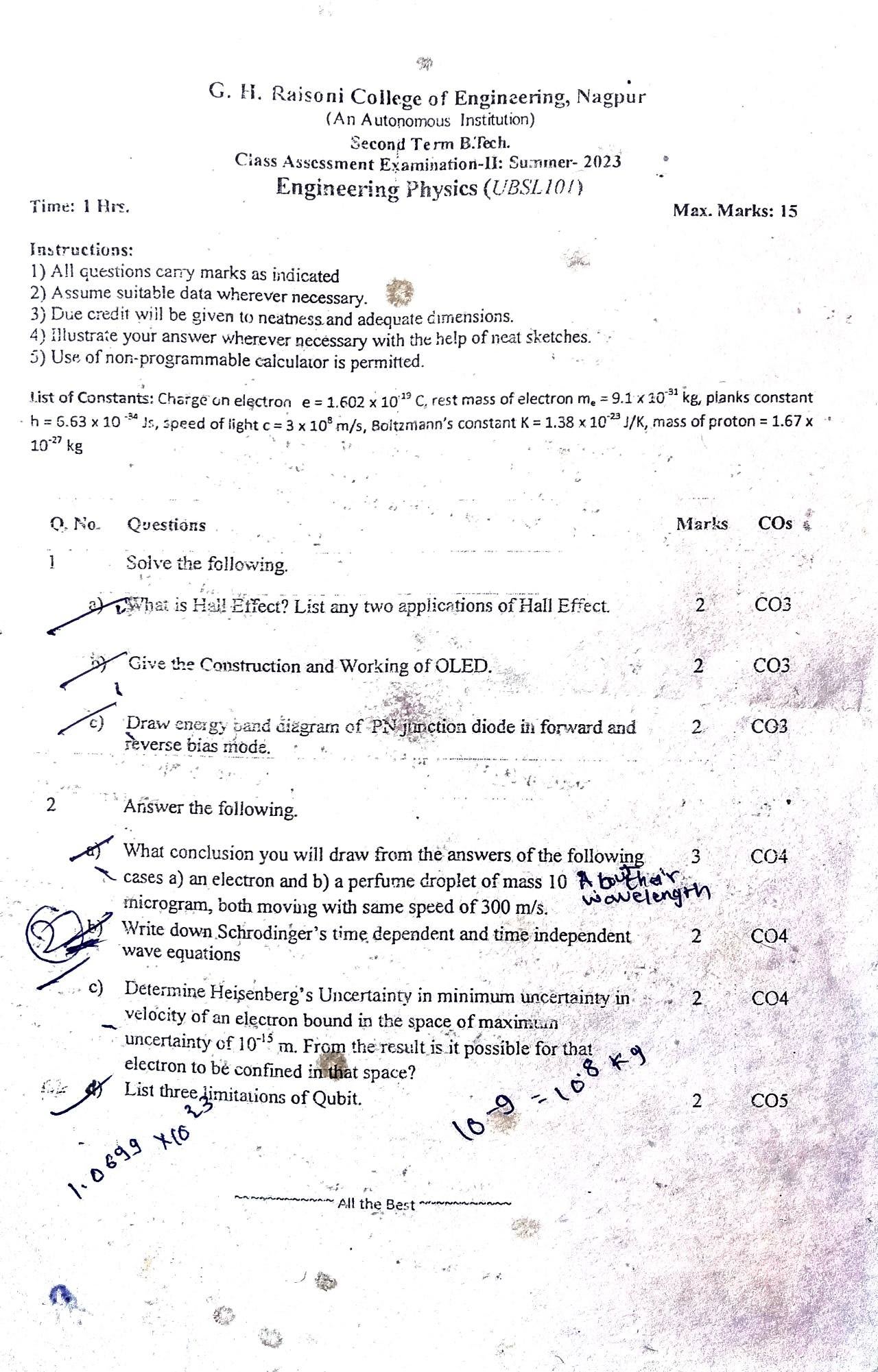 Engineering Physics - Engineering Physics Notes for G H Raisoni College of Engineering