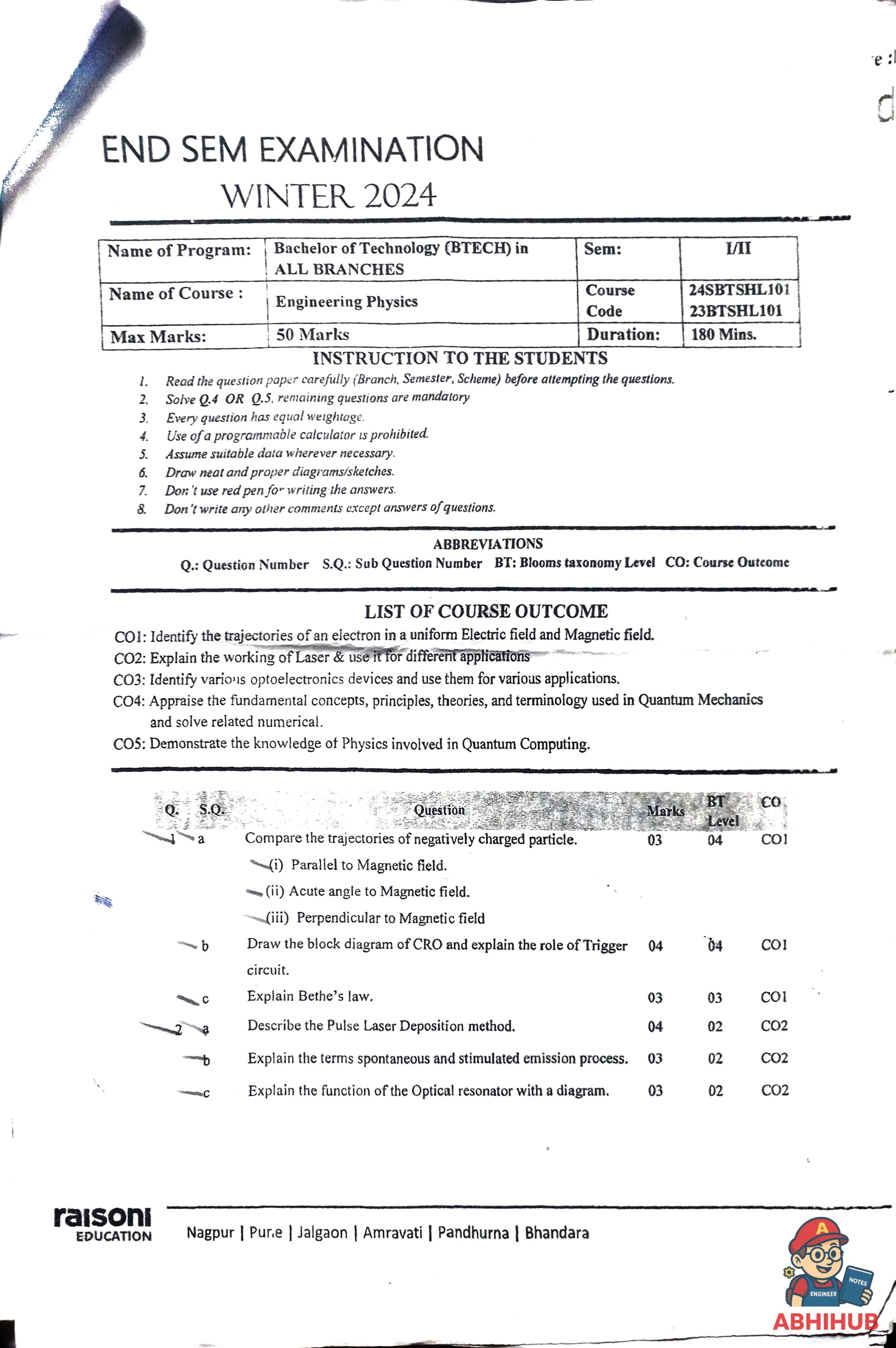 ESE Submission - Engineering Physics Notes for G H Raisoni College of Engineering and Management
