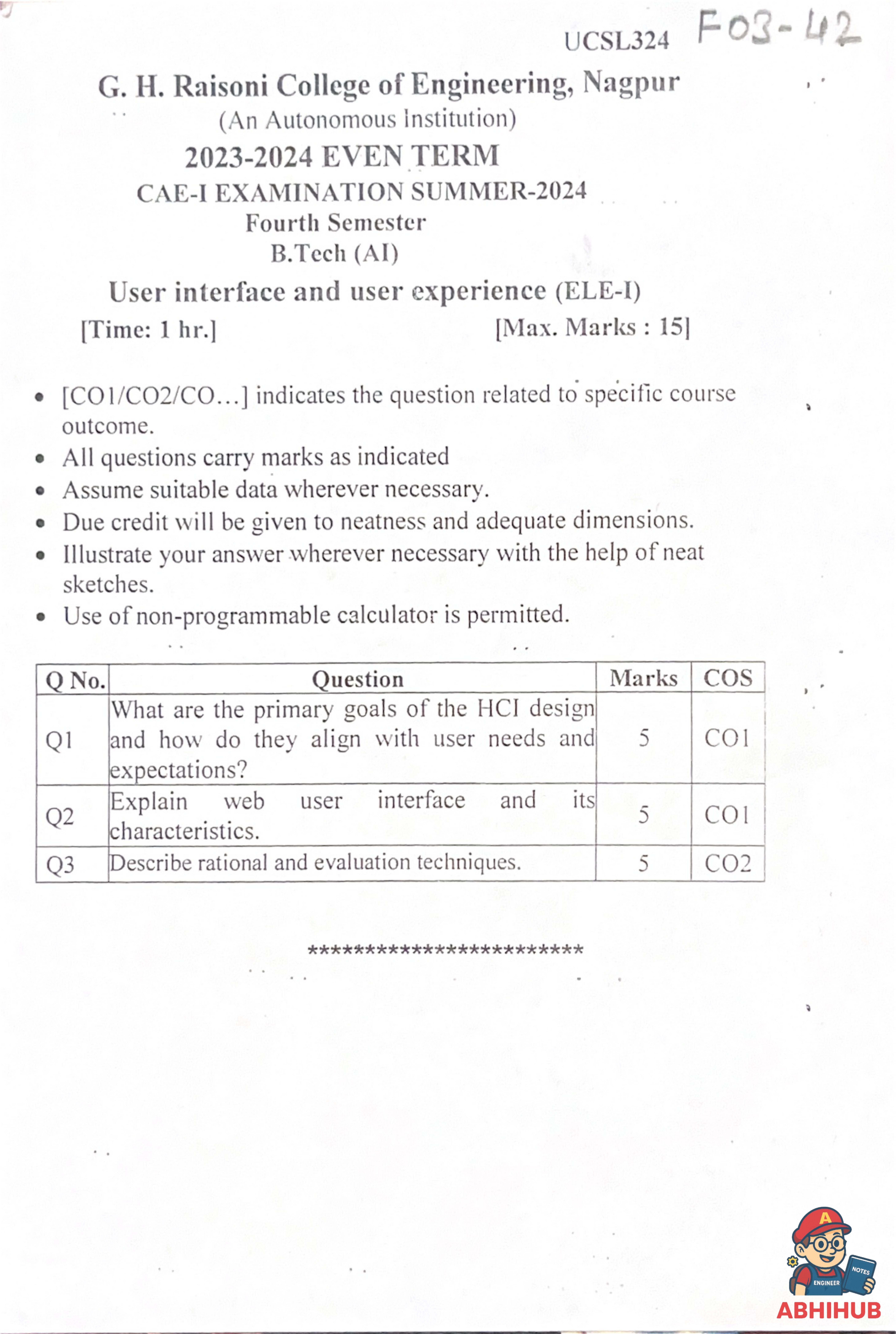 UIUX_CAE1_2024 - User Interface and User Experience Notes for G H Raisoni College of Engineering