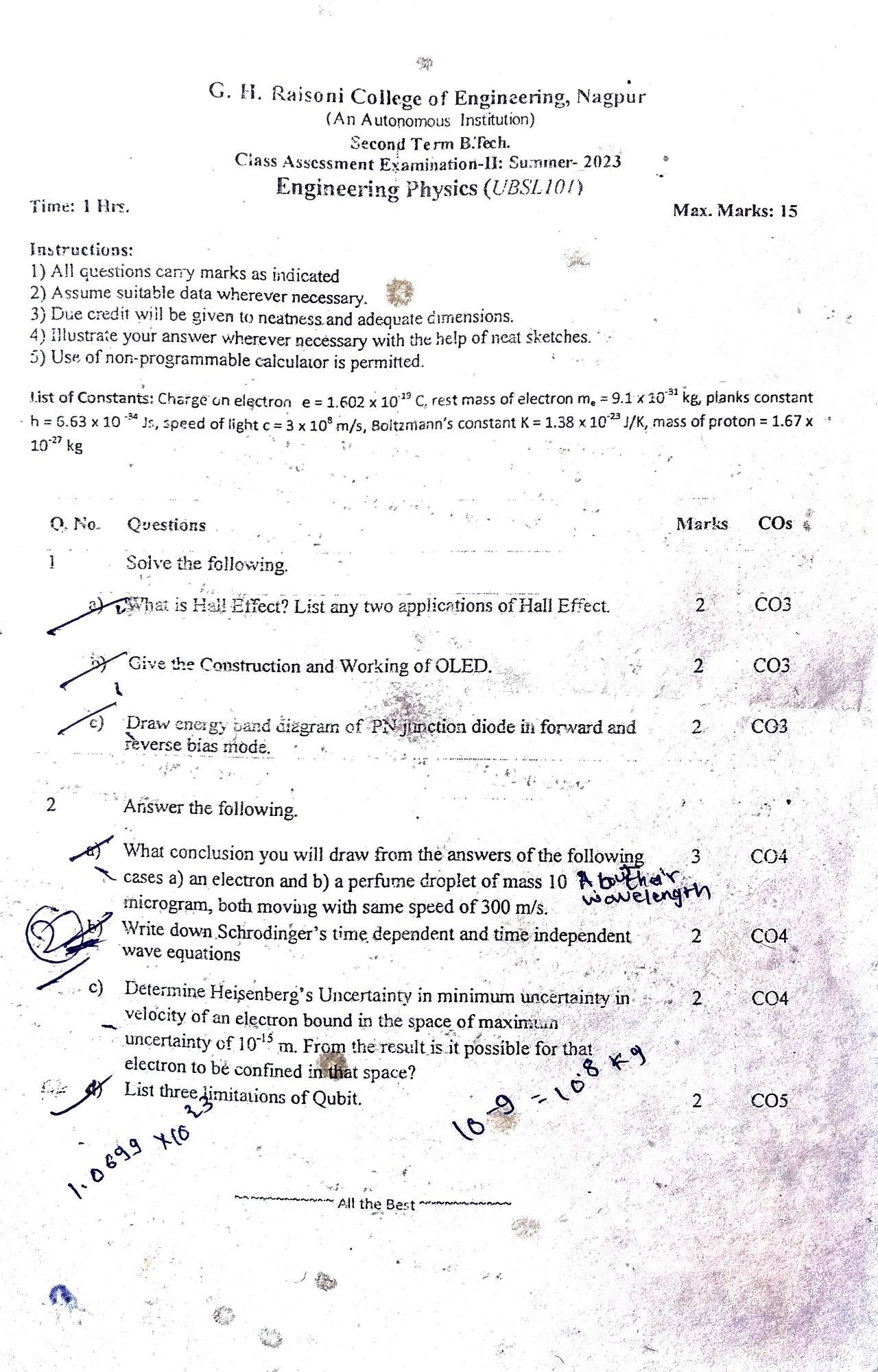 Engineering Physics - Engineering Physics Notes for G H Raisoni College of Engineering